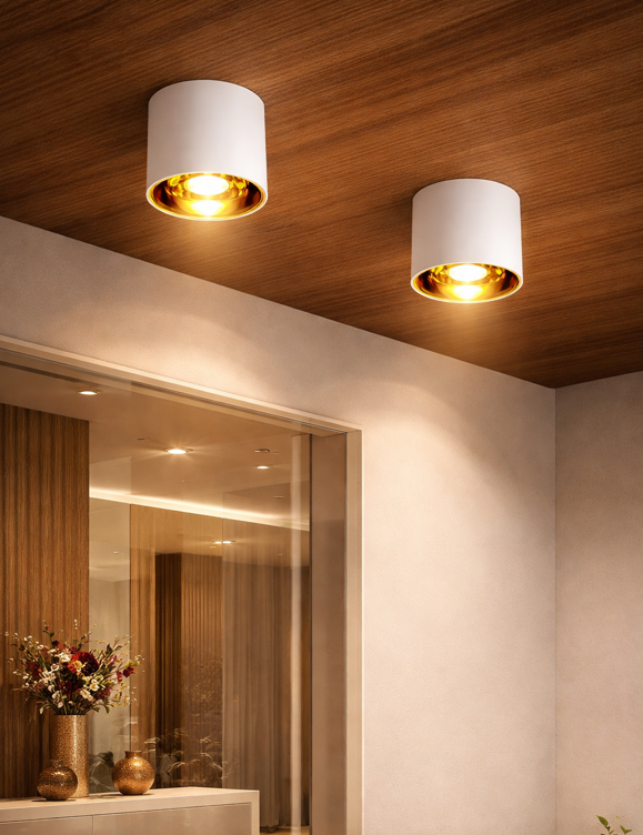 12W LED Surface Cylindrical Spotlight – Premium Aluminum White Body - Image 3