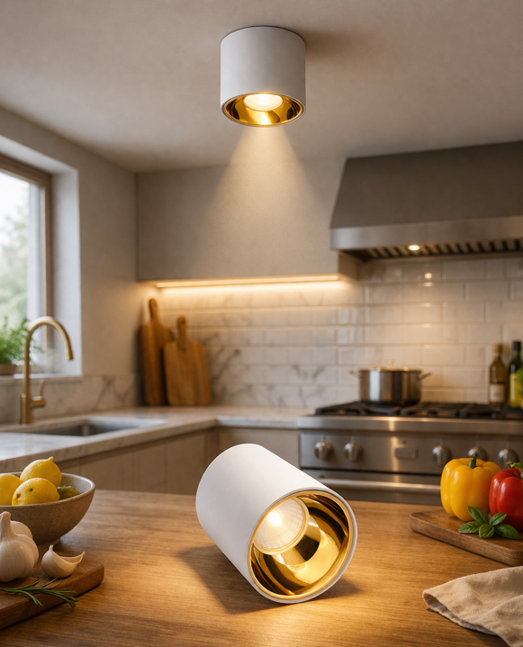 12W LED Surface Cylindrical Spotlight – Premium Aluminum White Body - Image 4