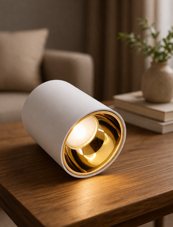 12W LED Surface Cylindrical Spotlight – Premium Aluminum White Body - Image 5