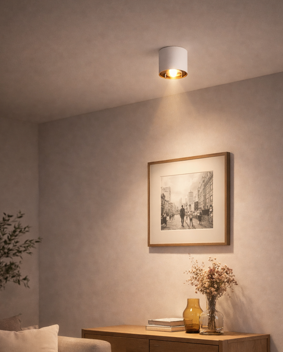 12W LED Surface Cylindrical Spotlight – Premium Aluminum White Body - Image 7