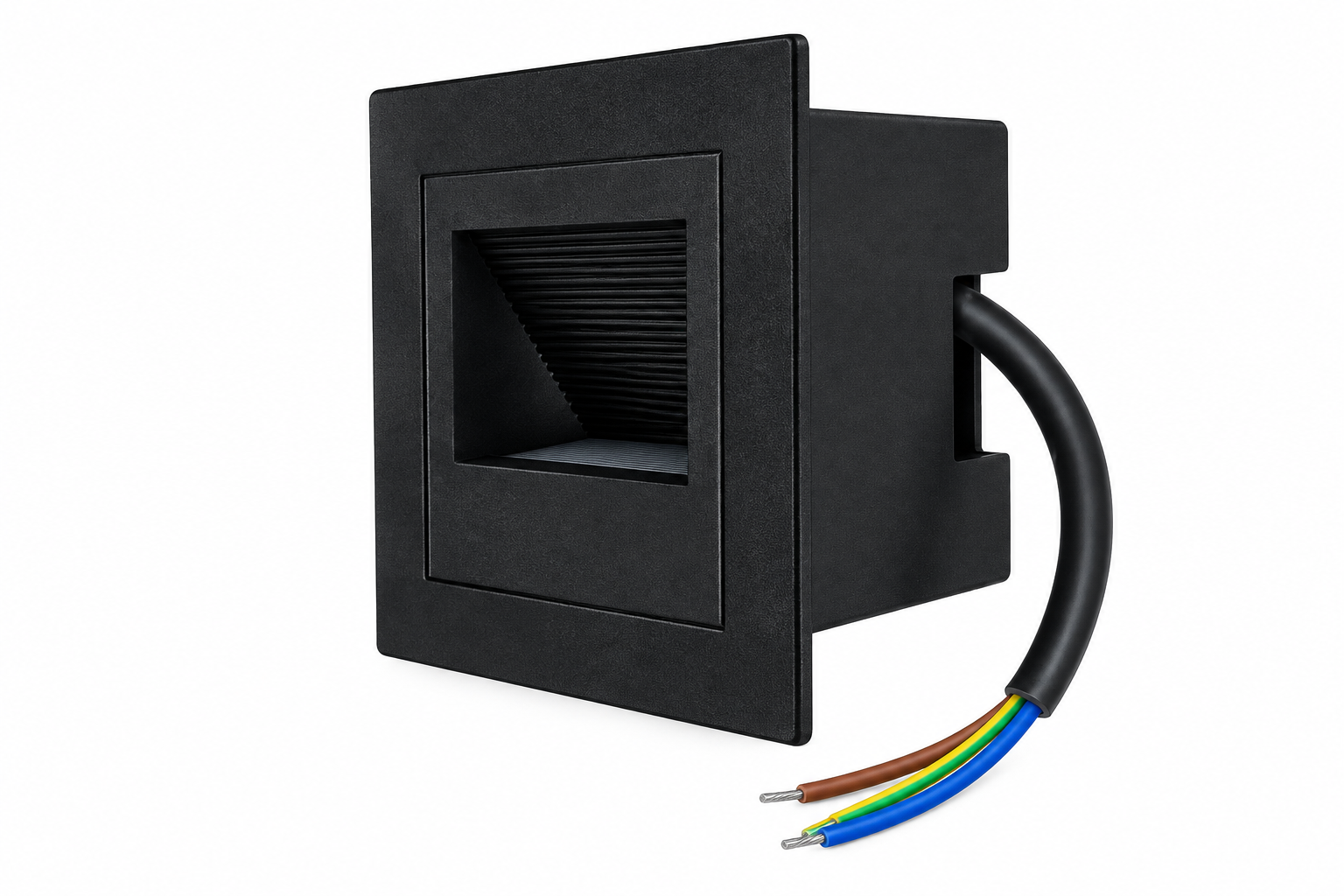 LG-17 3 Watt 3×3 Foot LED Wall Light | IP65 Waterproof COB Black Body | 3000K Warm Light - Image 3