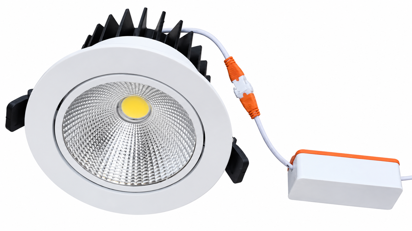 LG-23 30W COB LED Spotlight – Natural White 4000K, 3000 Lumens, 60° Beam Angle, White Aluminium Body - Image 4
