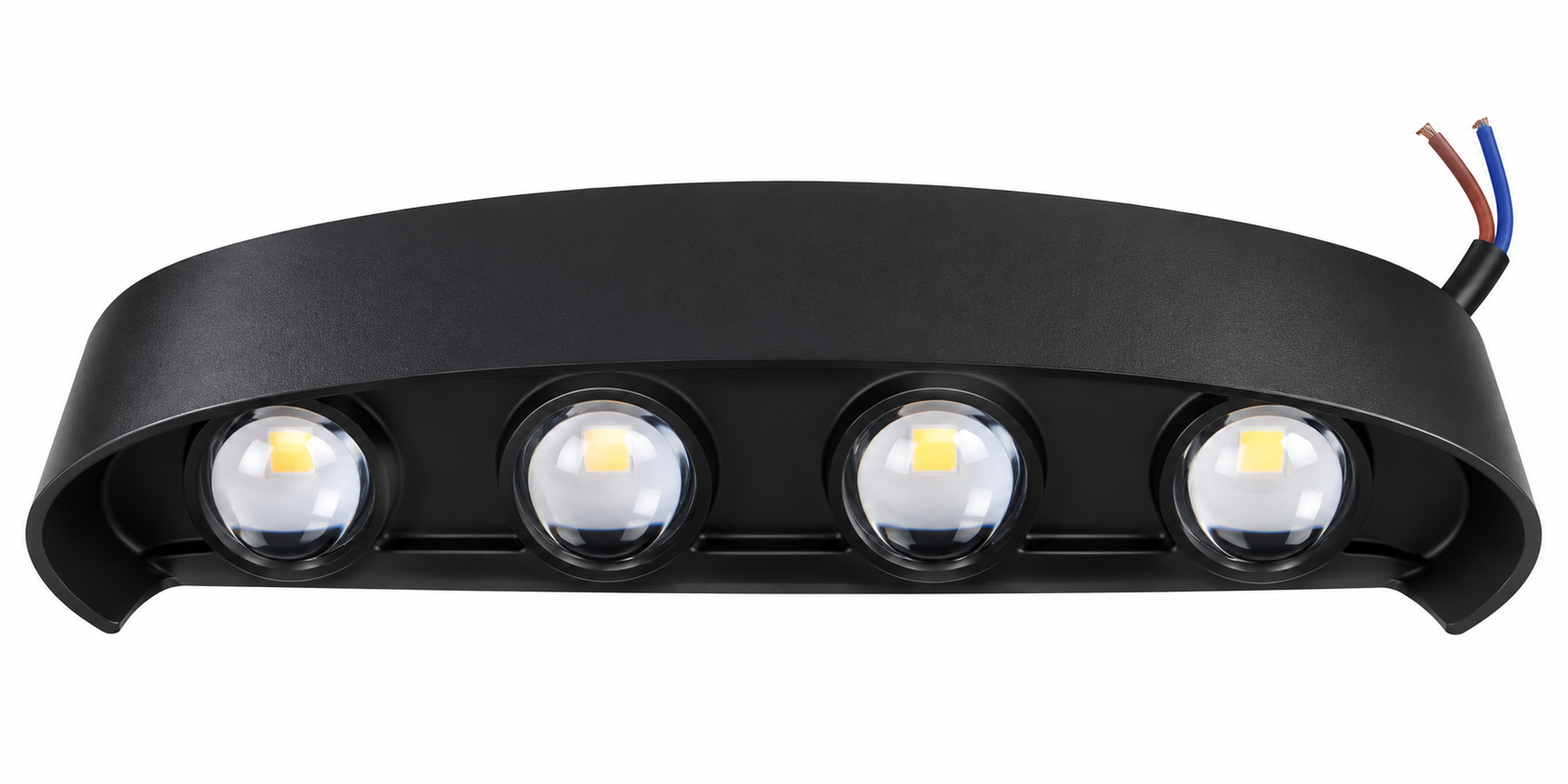 LG-14 8 Watt 8 Way Wall Light | Up & Down Multi-Beam COB LED | IP65 Waterproof | Black Aluminium | 3000K Warm White - Image 6