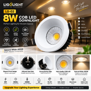 LG-02 8W COB Spot Light Natural White 4000K